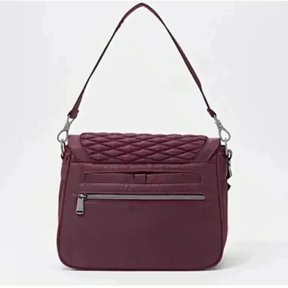LUG Presto Bubble Quilted Crossbody / Shoulder Bag with RFID - Wine Red - Picture 2 of 13